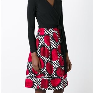 Diane von Furstenberg Poppy Chain Rose wrap dress